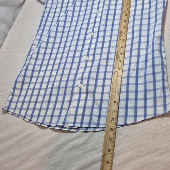 Roundtree & Yorke Gold Label Men's Shirt Size S Plaid Short Sleeve Slim Fit 56 - Picture 8 of 10